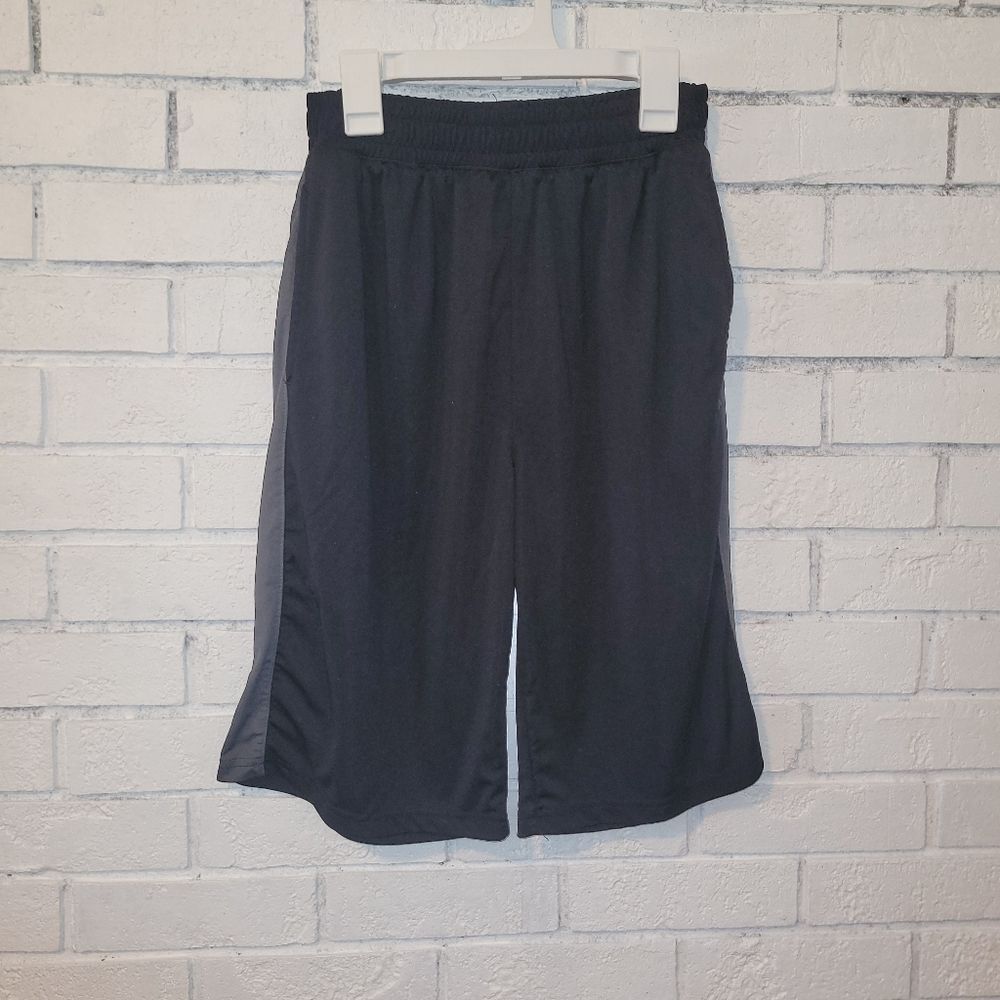 Xersion Quick-Dri Youth Boys Size L (14/16) Athletic Shorts Black/Gray